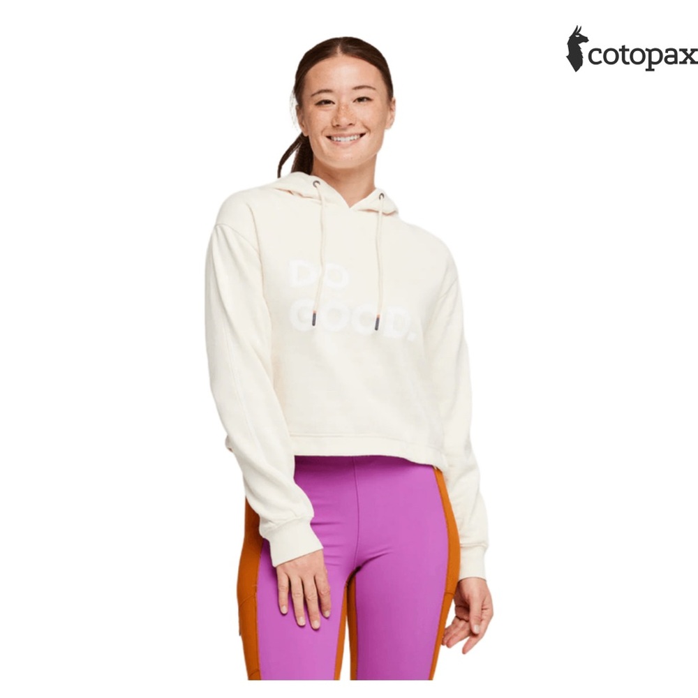 Cotopaxi Women’s Do Good Organic Cropped Relaxed Hoodie Bone Size S